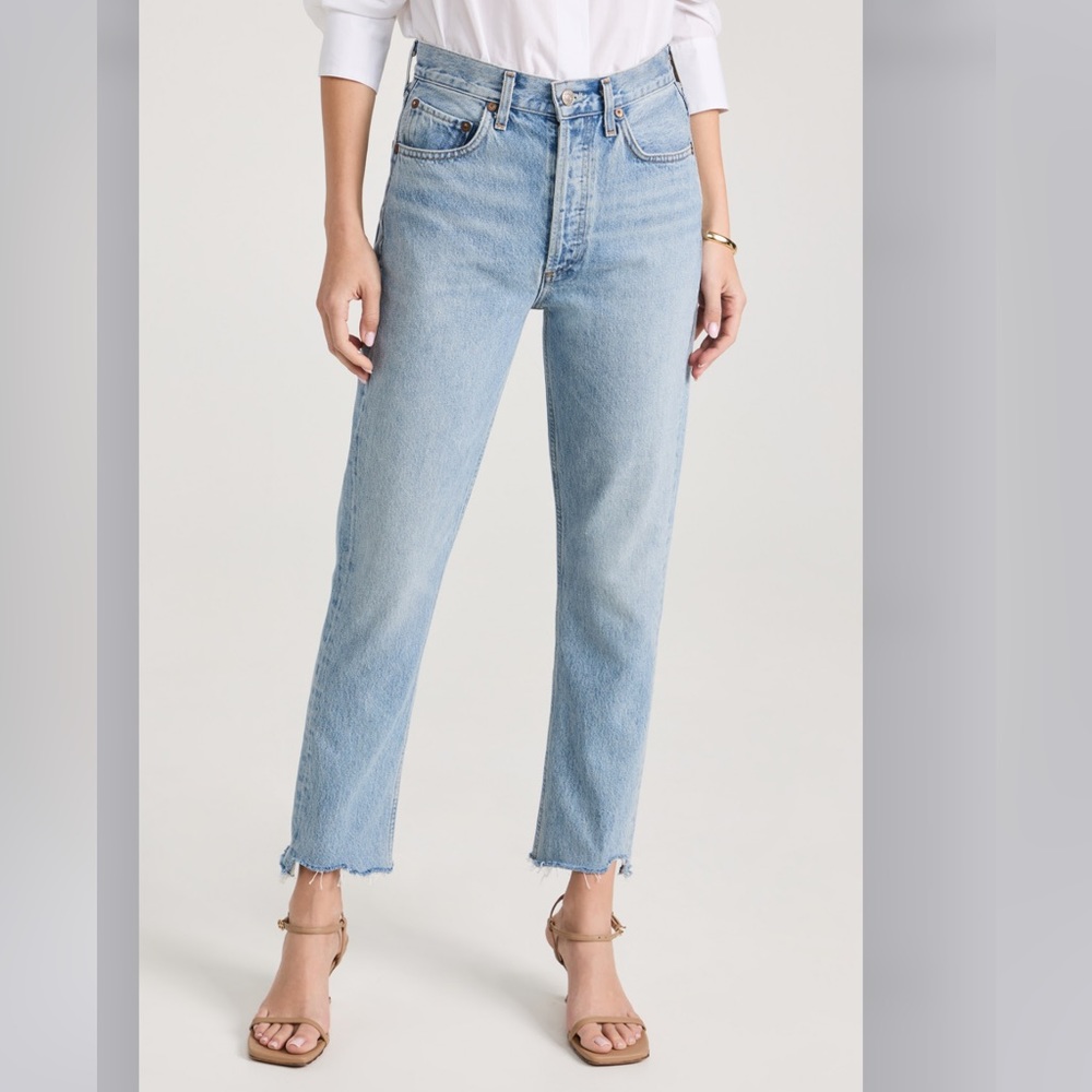 Agolde Riley High Rise Straight Crop Jeans Size 26